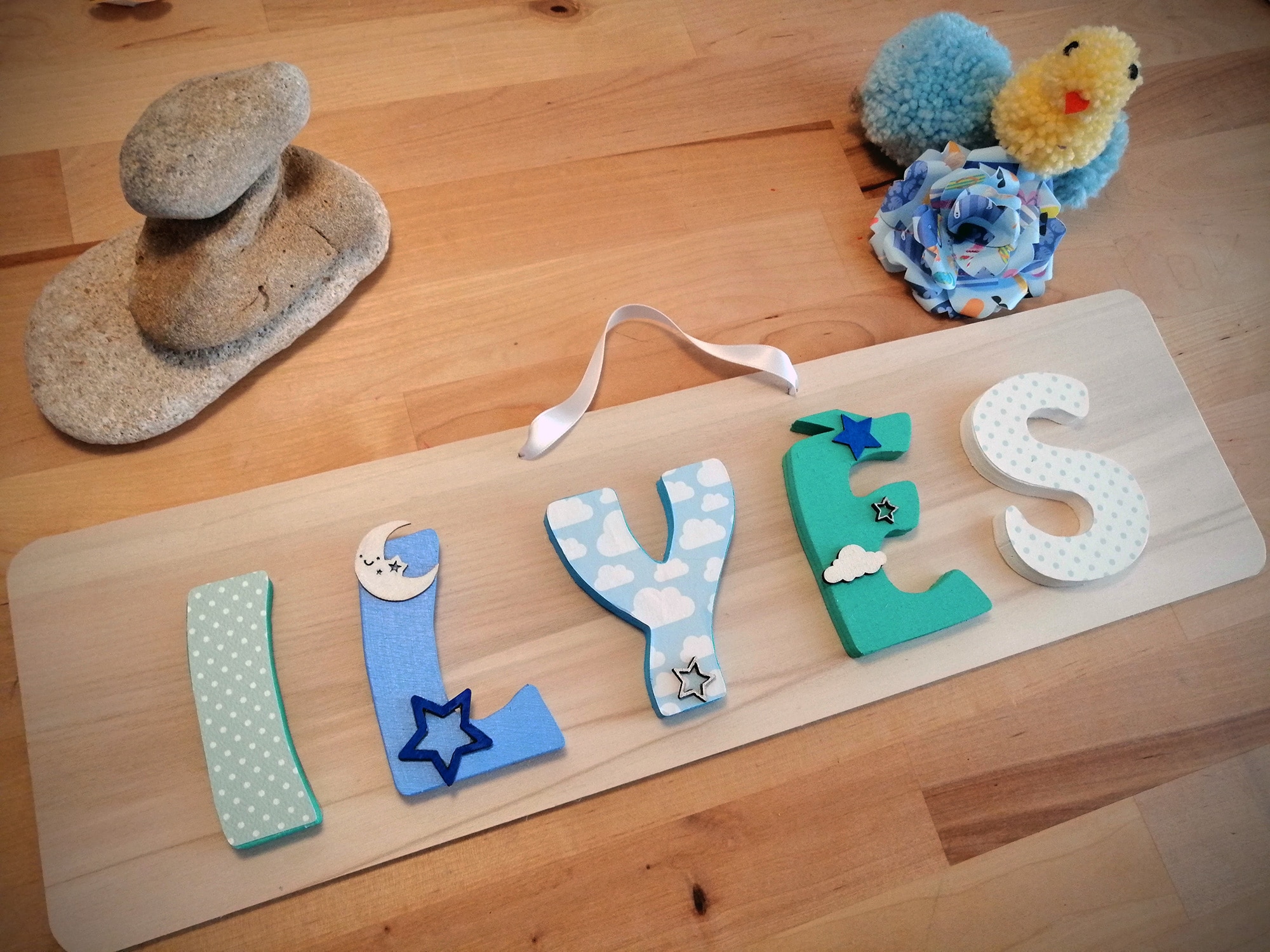 Ilyes - Prénom bois - Thème Dream