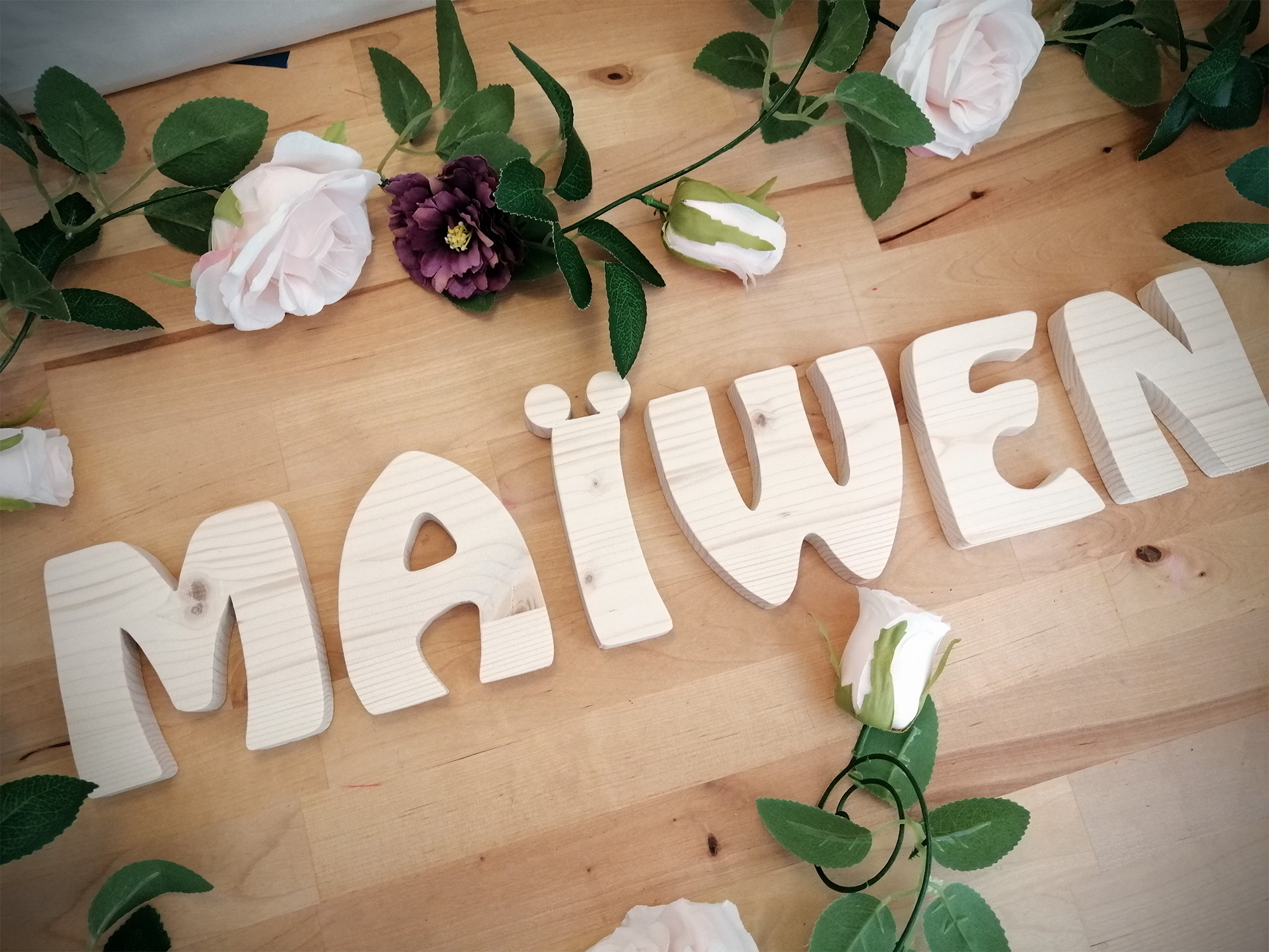 Lettre en bois naturel