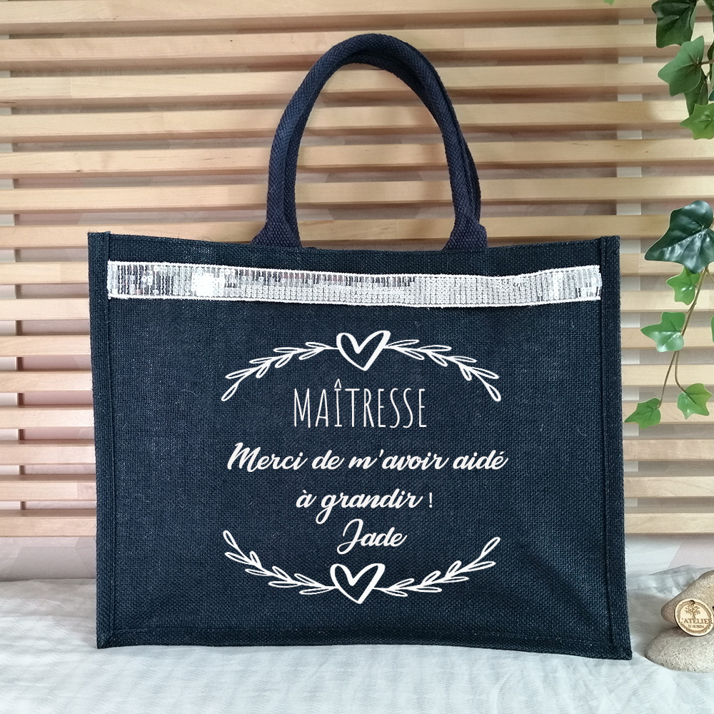 Sac en jute Citation & Message personnel
