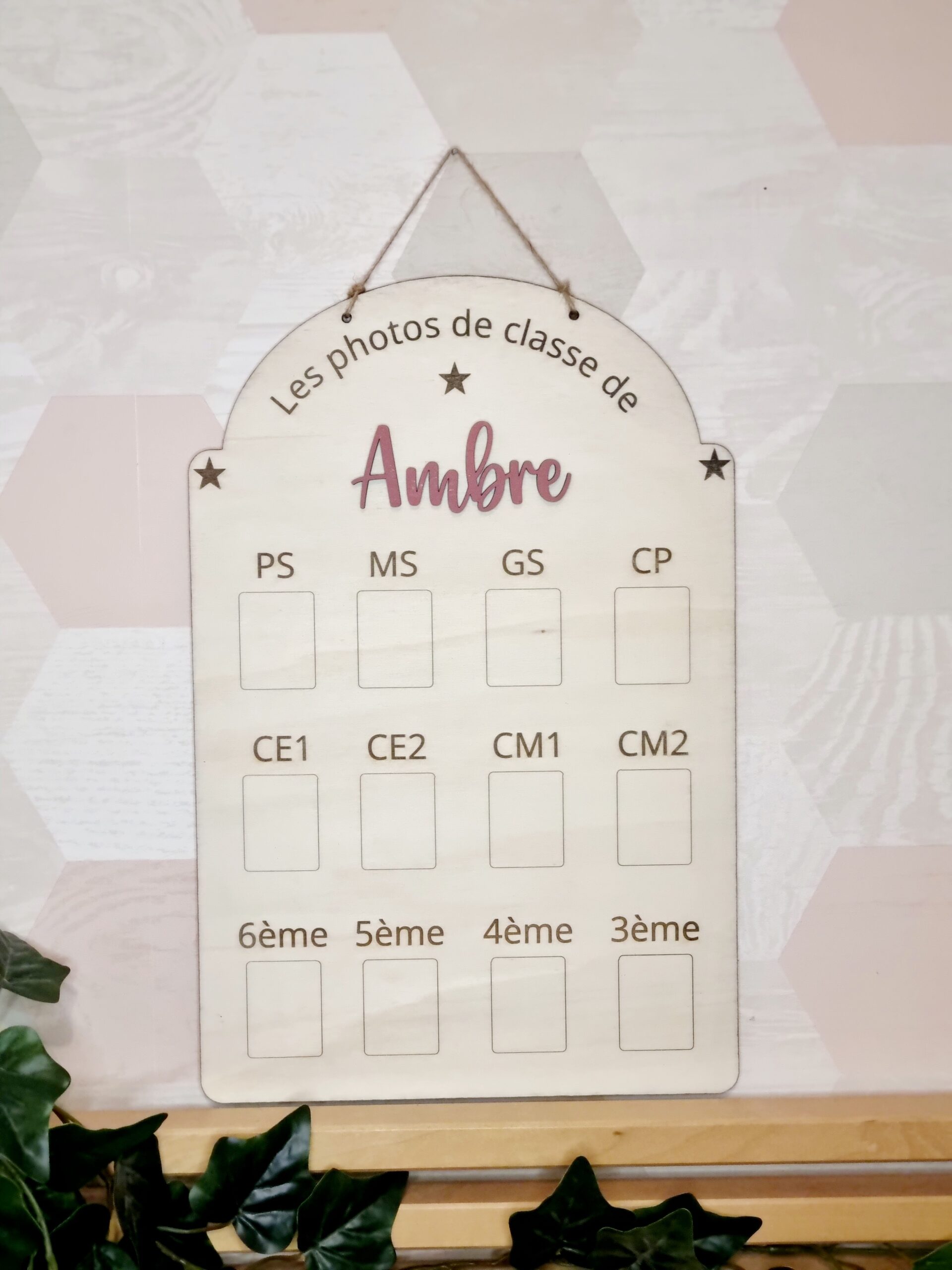 Mes photos de classe personnalisable en bois